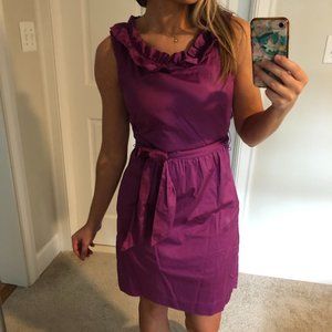 J Crew Factory Purple Ruffle Dress